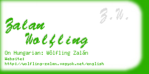 zalan wolfling business card